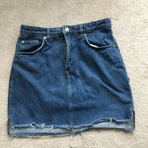 High Waisted Jean Skirt